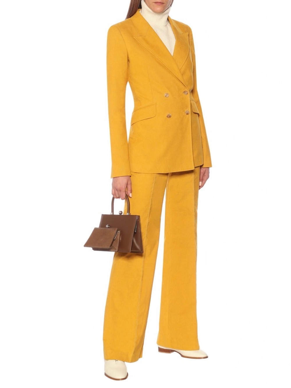 Gabriela Hearst Angela Wool Blazer Jacket Golden Birch Yellow